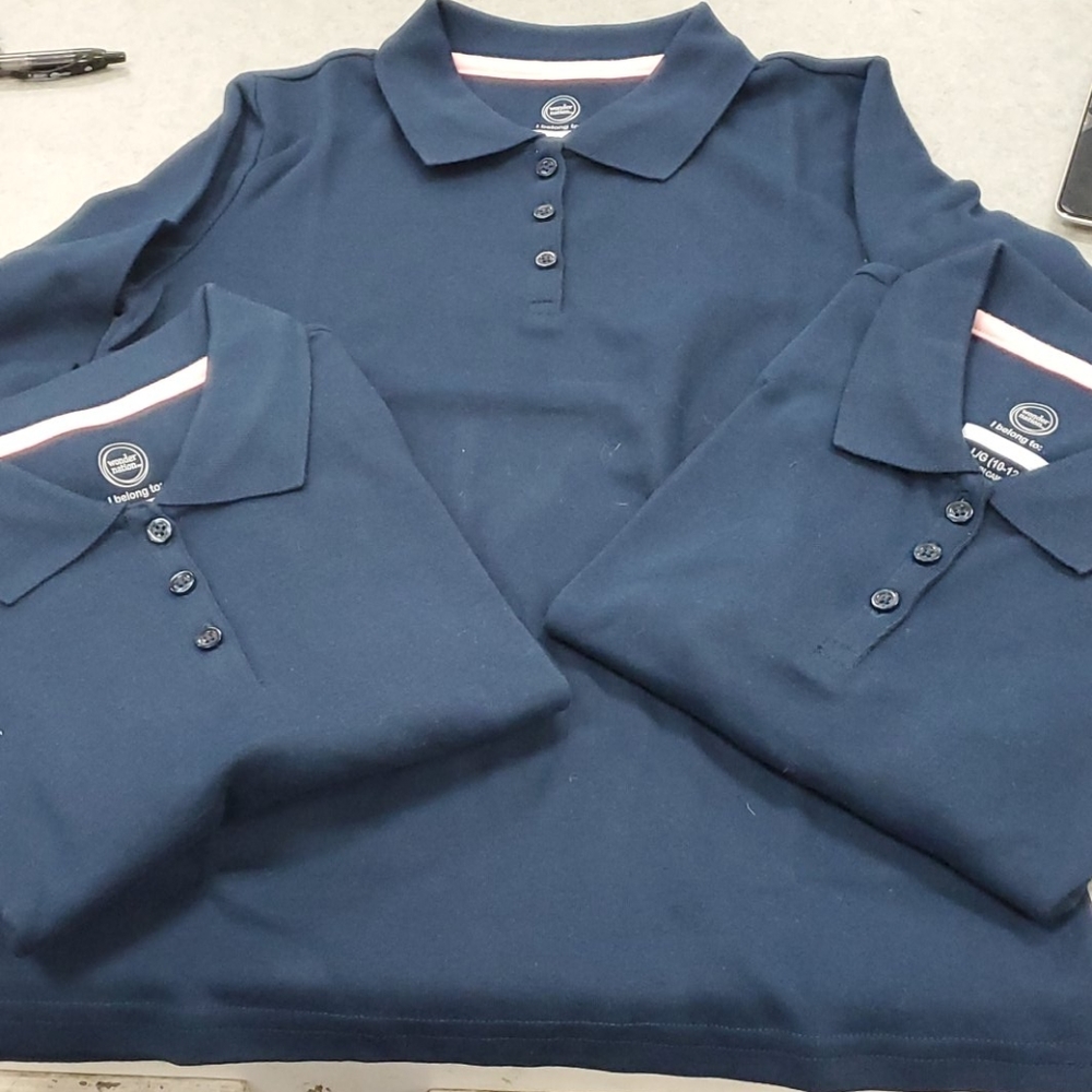 Three Long Sleeve Uniform Shirts Youth Large!